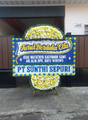Papan Bunga Duka di Surya Bahari